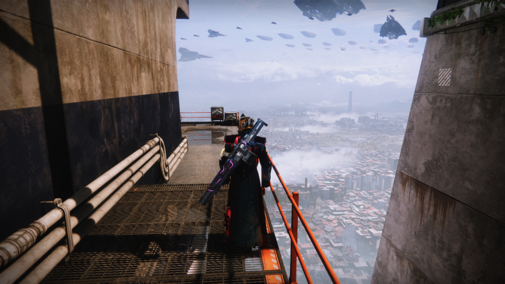 Destiny 2 The guardian at the edge of the tower cliff